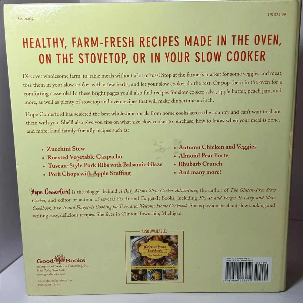 Welcome Home Harvest Cookbook by Hope Comerford
